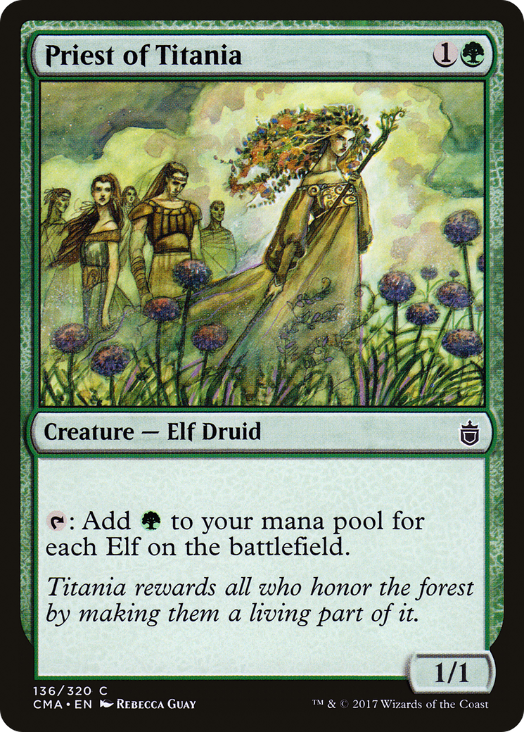 Priest of Titania (CMA-136) - Commander Anthology - Premium MTG Single from Wizards of the Coast - Just $2.73! Shop now at Game Crave Tournament Store
