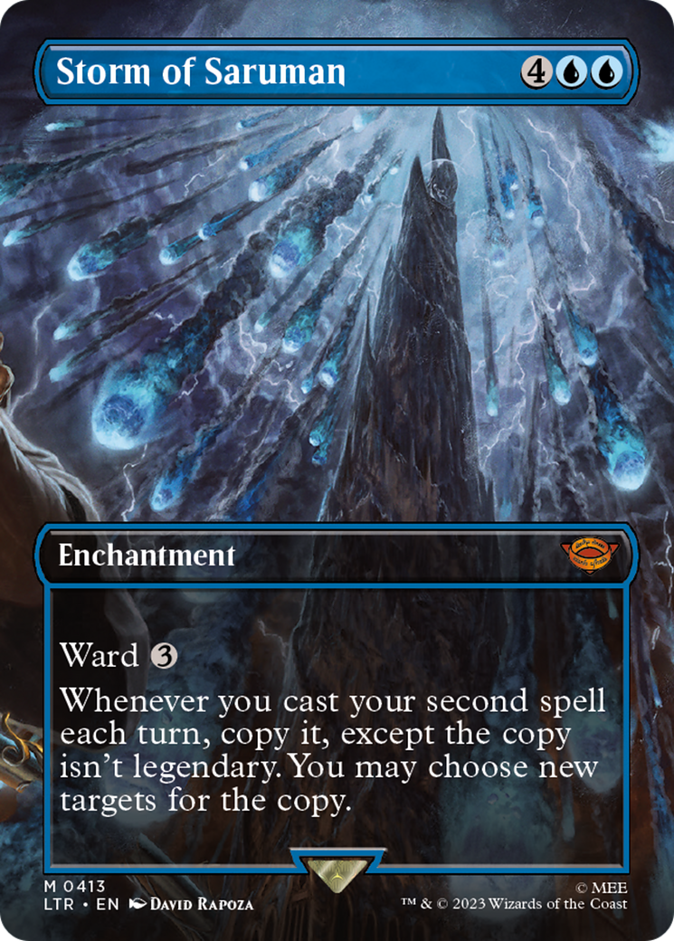 Storm of Saruman (LTR-413) - The Lord of the Rings: Tales of Middle-earth (Borderless) - Premium MTG Single from Wizards of the Coast - Just $0.95! Shop now at Game Crave Tournament Store