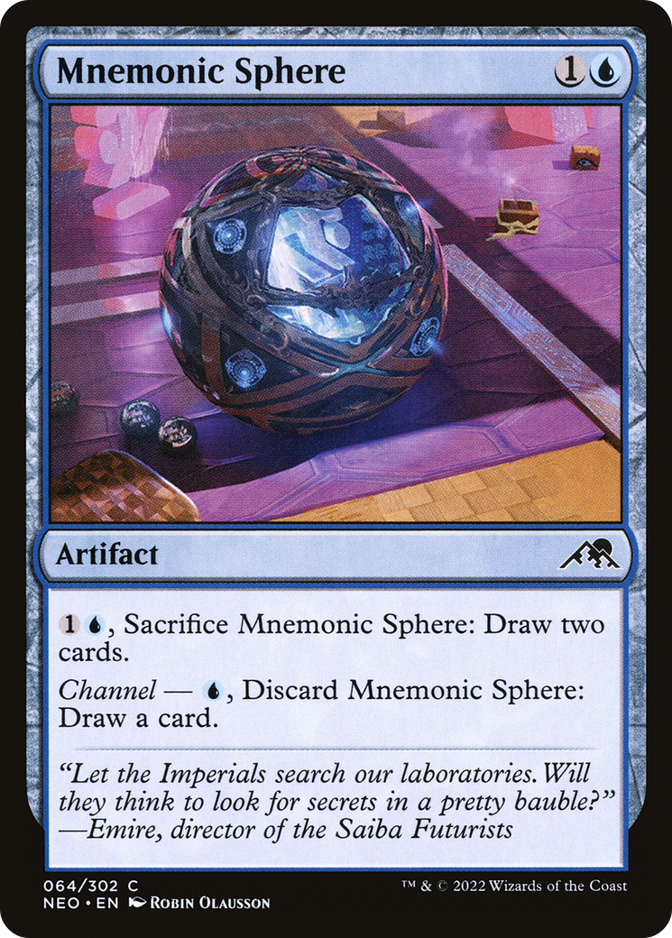 Mnemonic Sphere (NEO-064) - Kamigawa: Neon Dynasty Foil - Premium MTG Single from Wizards of the Coast - Just $0.08! Shop now at Game Crave Tournament Store