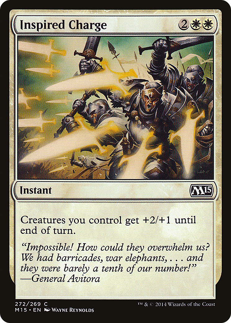 Inspired Charge (M15-272) - Magic 2015 - Premium MTG Single from Wizards of the Coast - Just $0.08! Shop now at Game Crave Tournament Store