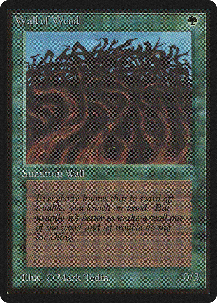 Wall of Wood (LEB-226) - Limited Edition Beta - Premium MTG Single from Wizards of the Coast - Just $4.10! Shop now at Game Crave Tournament Store