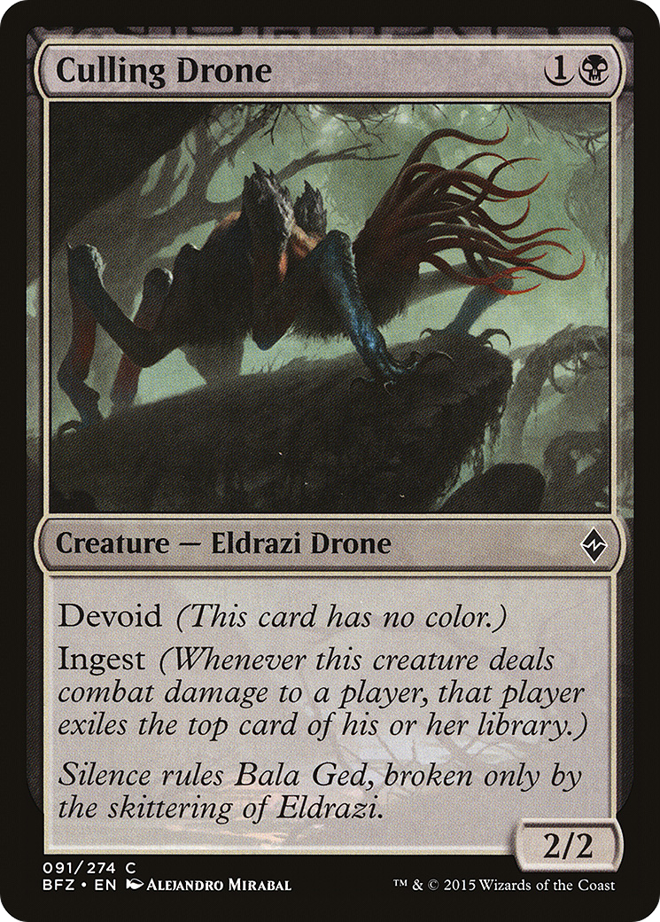 Culling Drone (BFZ-091) - Battle for Zendikar: (devoid) - Premium MTG Single from Wizards of the Coast - Just $0.08! Shop now at Game Crave Tournament Store