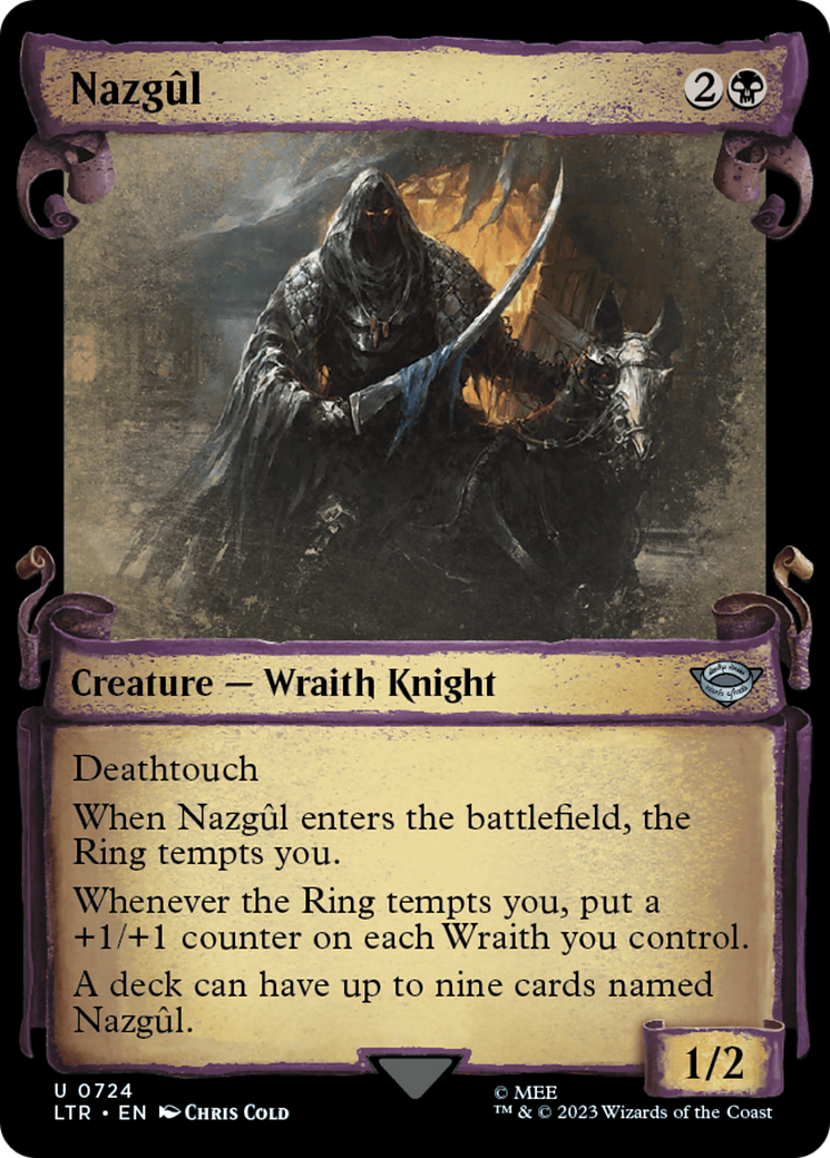 Nazgûl (LTR-724) - The Lord of the Rings: Tales of Middle-earth: (Showcase) Foil - Premium MTG Single from Wizards of the Coast - Just $19.72! Shop now at Game Crave Tournament Store