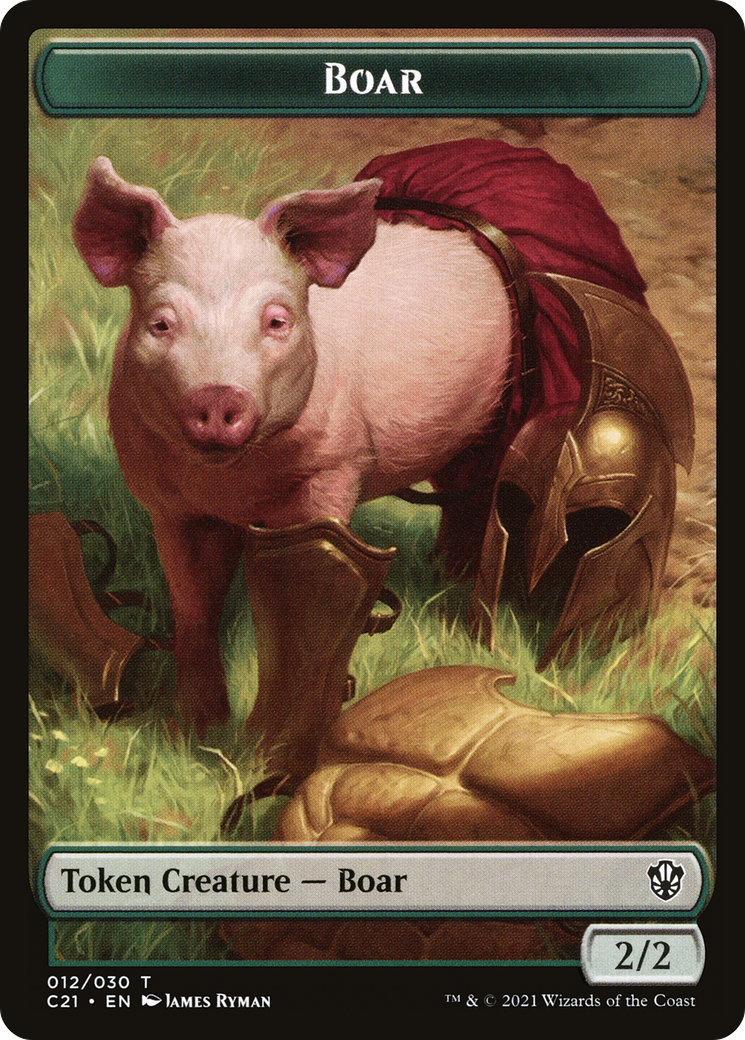 Boar (TC21-012) - Commander 2021 Tokens - Premium MTG Single from Wizards of the Coast - Just $0! Shop now at Game Crave Tournament Store