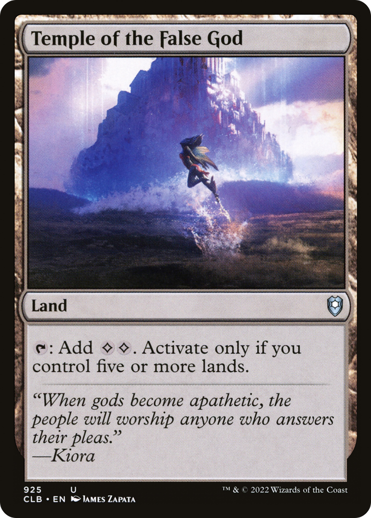 Temple of the False God (CLB-925) - Commander Legends: Battle for Baldur's Gate - Premium MTG Single from Wizards of the Coast - Just $0.08! Shop now at Game Crave Tournament Store