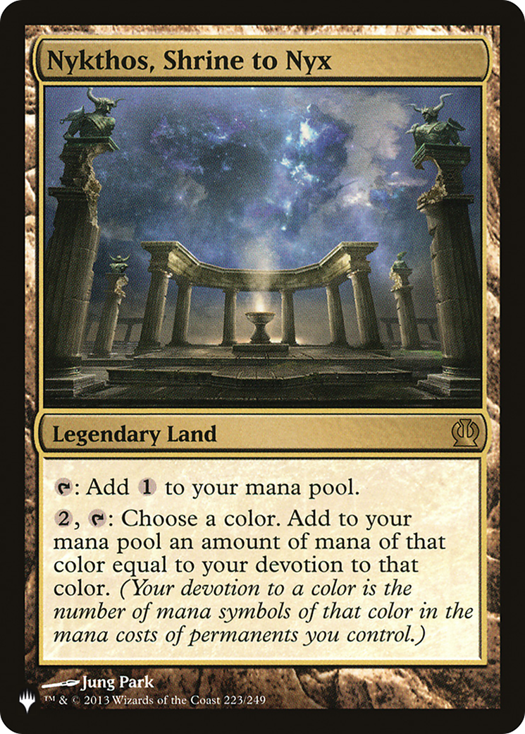 Nykthos, Shrine to Nyx (PLIST-293) - The List - Premium MTG Single from Wizards of the Coast - Just $9.53! Shop now at Game Crave Tournament Store