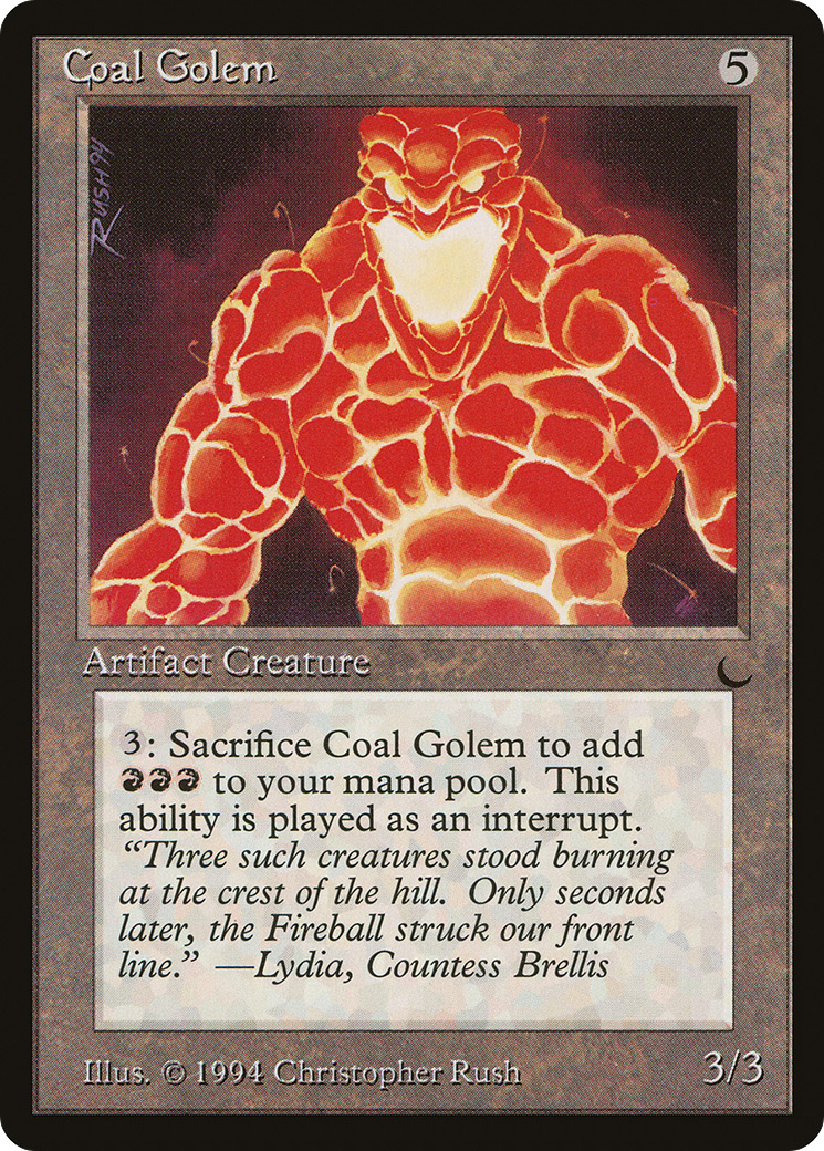 Coal Golem (DRK-099) - The Dark - Premium MTG Single from Wizards of the Coast - Just $0.20! Shop now at Game Crave Tournament Store