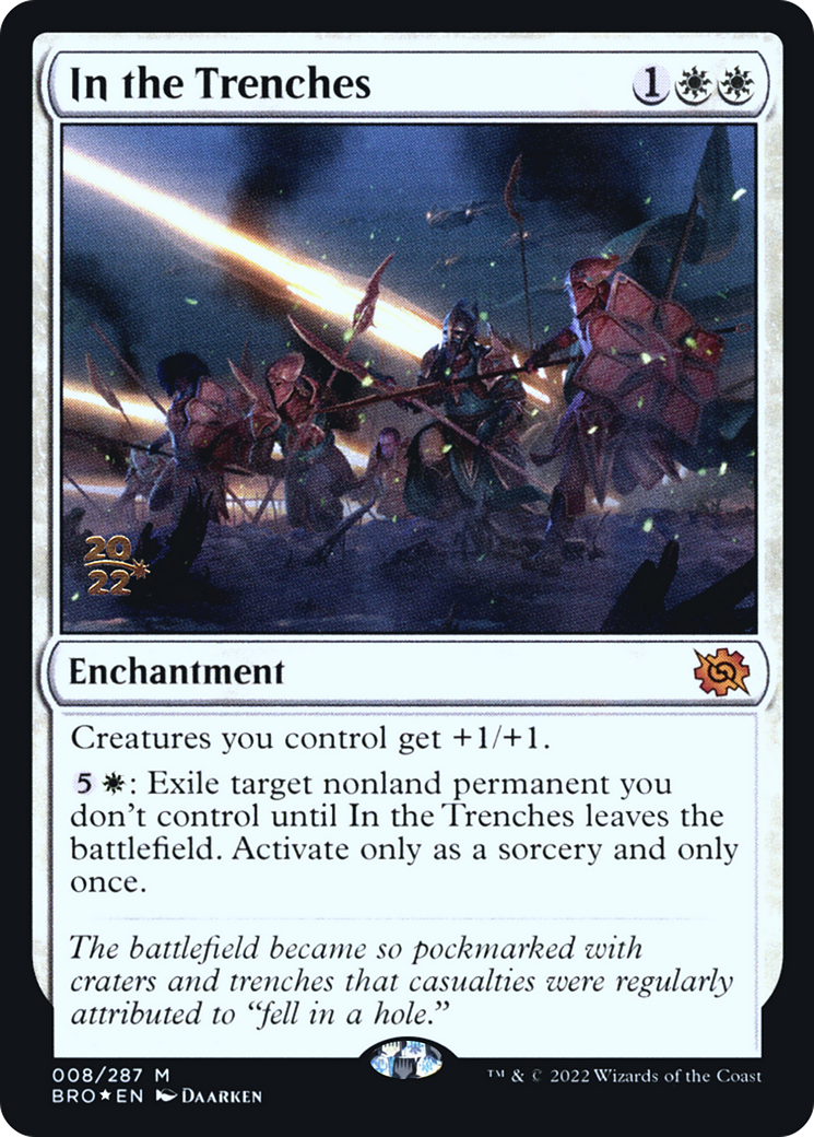 In the Trenches (PBRO-08S) - The Brothers' War Promos Foil - Premium MTG Single from Wizards of the Coast - Just $0.26! Shop now at Game Crave Tournament Store