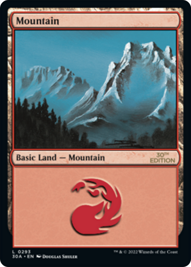 Mountain (30A-293) - 30th Anniversary Edition - Premium MTG Single from Wizards of the Coast - Just $0.94! Shop now at Game Crave Tournament Store