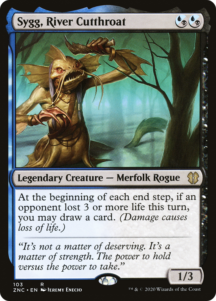 Sygg, River Cutthroat (ZNC-103) - Zendikar Rising Commander - Premium MTG Single from Wizards of the Coast - Just $3.31! Shop now at Game Crave Tournament Store