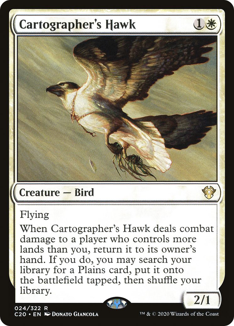 Cartographer's Hawk (C20-024) - Commander 2020 - Premium MTG Single from Wizards of the Coast - Just $0.12! Shop now at Game Crave Tournament Store
