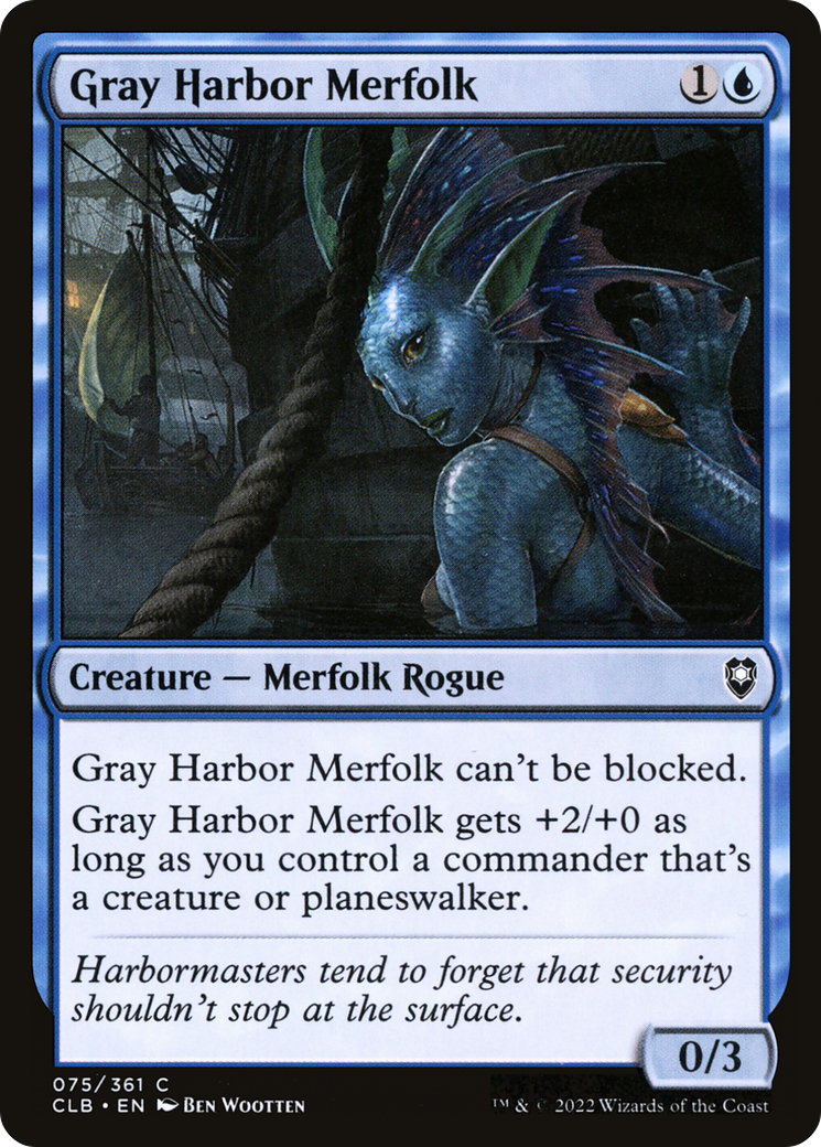 Gray Harbor Merfolk (CLB-075) - Commander Legends: Battle for Baldur's Gate Foil - Premium MTG Single from Wizards of the Coast - Just $0.08! Shop now at Game Crave Tournament Store