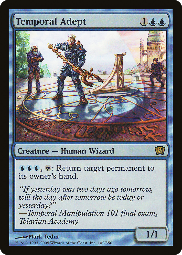 Temporal Adept (9ED-102★) - Ninth Edition Foil - Premium MTG Single from Wizards of the Coast - Just $1.56! Shop now at Game Crave Tournament Store