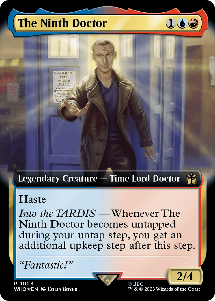 The Ninth Doctor (WHO-1023) - Doctor Who: (Extended Art) Foil - Premium MTG Single from Wizards of the Coast - Just $0.85! Shop now at Game Crave Tournament Store