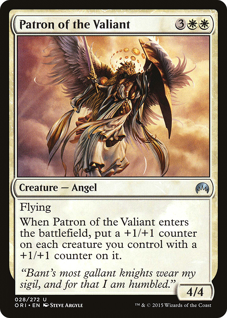 Patron of the Valiant (ORI-028) - Magic Origins Foil - Premium MTG Single from Wizards of the Coast - Just $0.30! Shop now at Game Crave Tournament Store