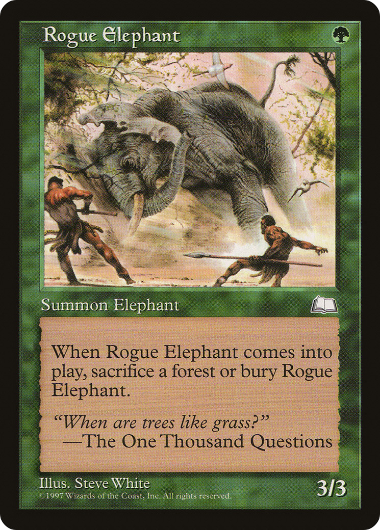 Rogue Elephant (WTH-139) - Weatherlight - Premium MTG Single from Wizards of the Coast - Just $0.08! Shop now at Game Crave Tournament Store