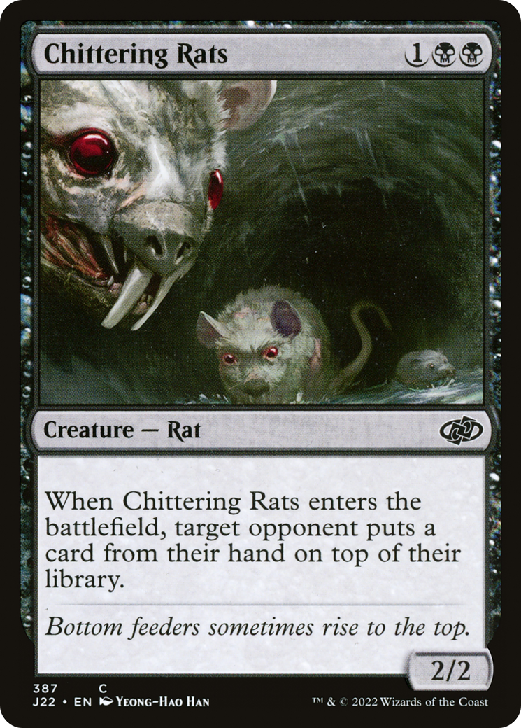 Chittering Rats (J22-387) - Jumpstart 2022 - Premium MTG Single from Wizards of the Coast - Just $0.08! Shop now at Game Crave Tournament Store