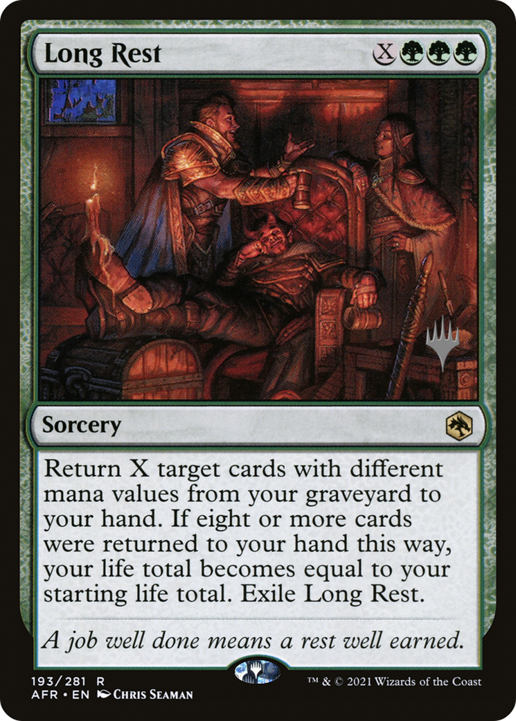 Long Rest (PAFR-193P) - Adventures in the Forgotten Realms Promos Foil - Premium MTG Single from Wizards of the Coast - Just $0.16! Shop now at Game Crave Tournament Store
