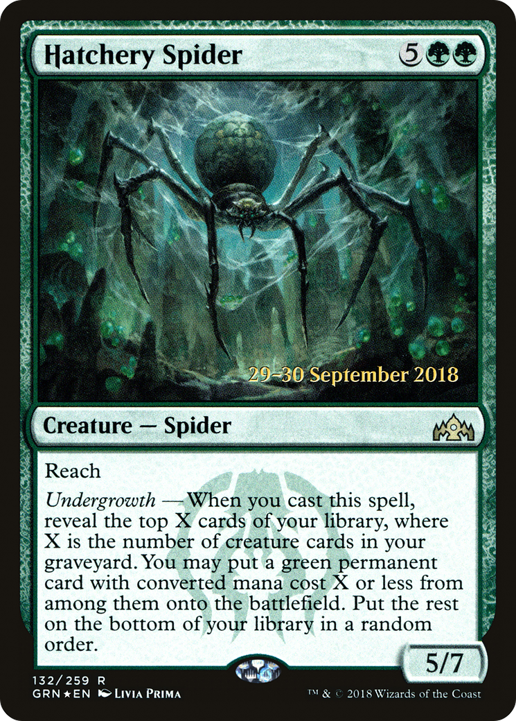 Hatchery Spider (PGRN-132S) - Guilds of Ravnica Promos Foil - Premium MTG Single from Wizards of the Coast - Just $7.63! Shop now at Game Crave Tournament Store