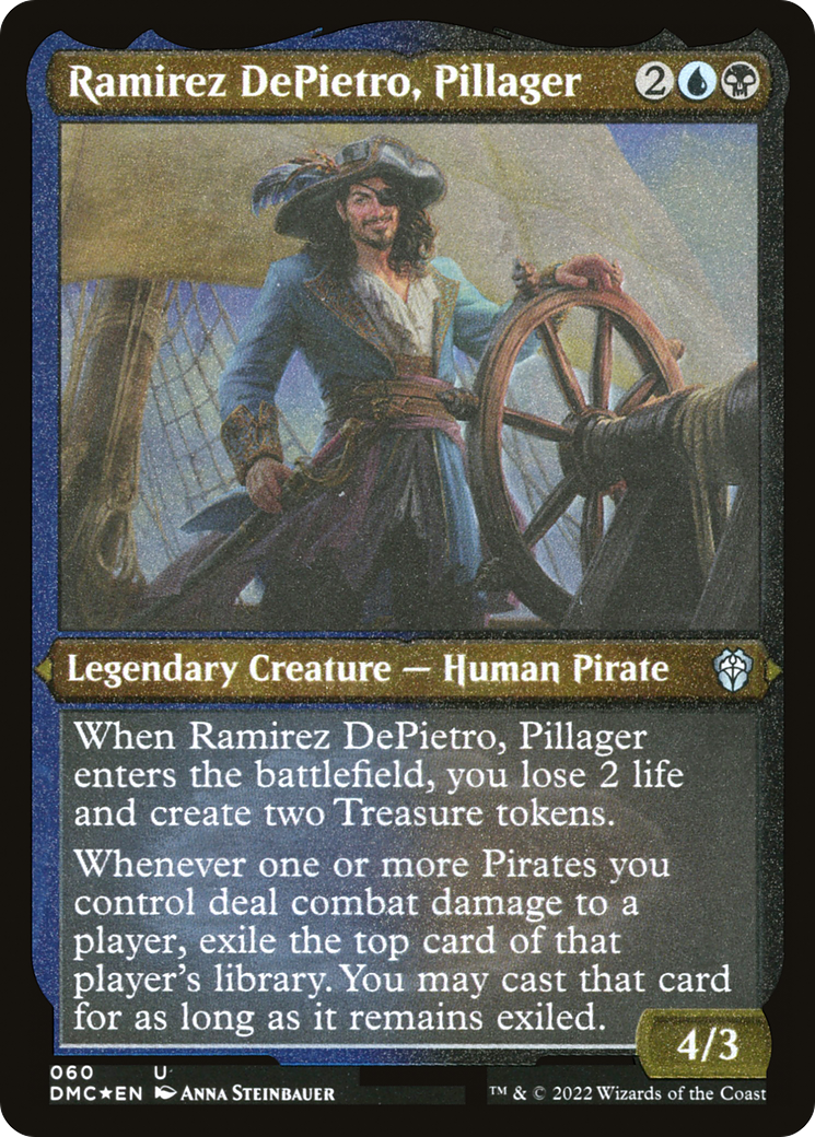 Ramirez DePietro, Pillager (DMC-060) - Dominaria United Commander Etched Foil - Premium MTG Single from Wizards of the Coast - Just $0.08! Shop now at Game Crave Tournament Store
