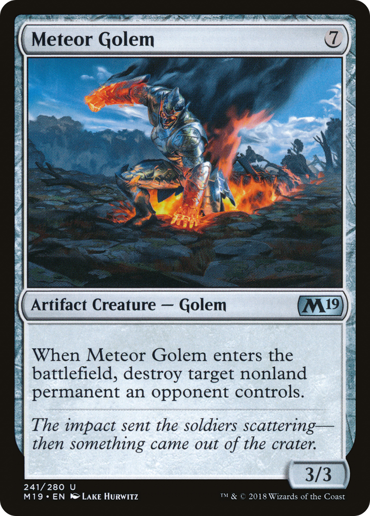 Meteor Golem (M19-241) - Core Set 2019 - Premium MTG Single from Wizards of the Coast - Just $0.25! Shop now at Game Crave Tournament Store