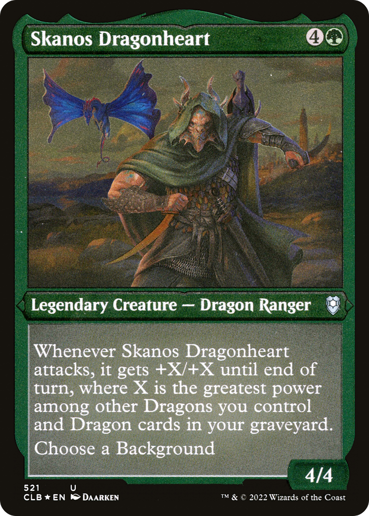 Skanos Dragonheart (CLB-521) - Commander Legends: Battle for Baldur's Gate Etched Foil - Premium MTG Single from Wizards of the Coast - Just $0.08! Shop now at Game Crave Tournament Store