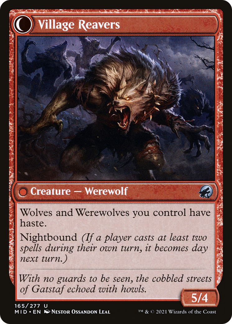 Village Watch // Village Reavers (MID-165) - Innistrad: Midnight Hunt: (Double Faced Transform) - Premium MTG Single from Wizards of the Coast - Just $0.25! Shop now at Game Crave Tournament Store