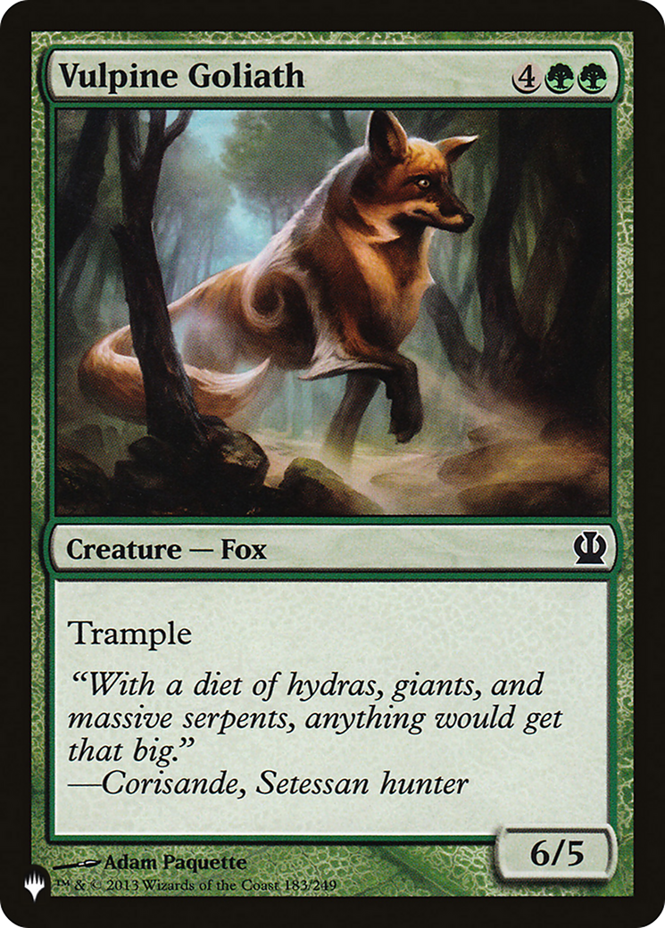 Vulpine Goliath (PLIST-706) - The List - Premium MTG Single from Wizards of the Coast - Just $0.08! Shop now at Game Crave Tournament Store