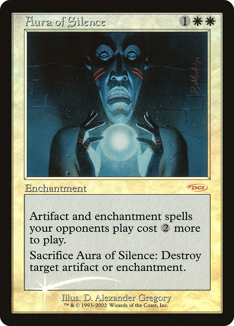 Aura of Silence (F02-008) - Friday Night Magic 2002 Foil - Premium MTG Single from Wizards of the Coast - Just $42.51! Shop now at Game Crave Tournament Store