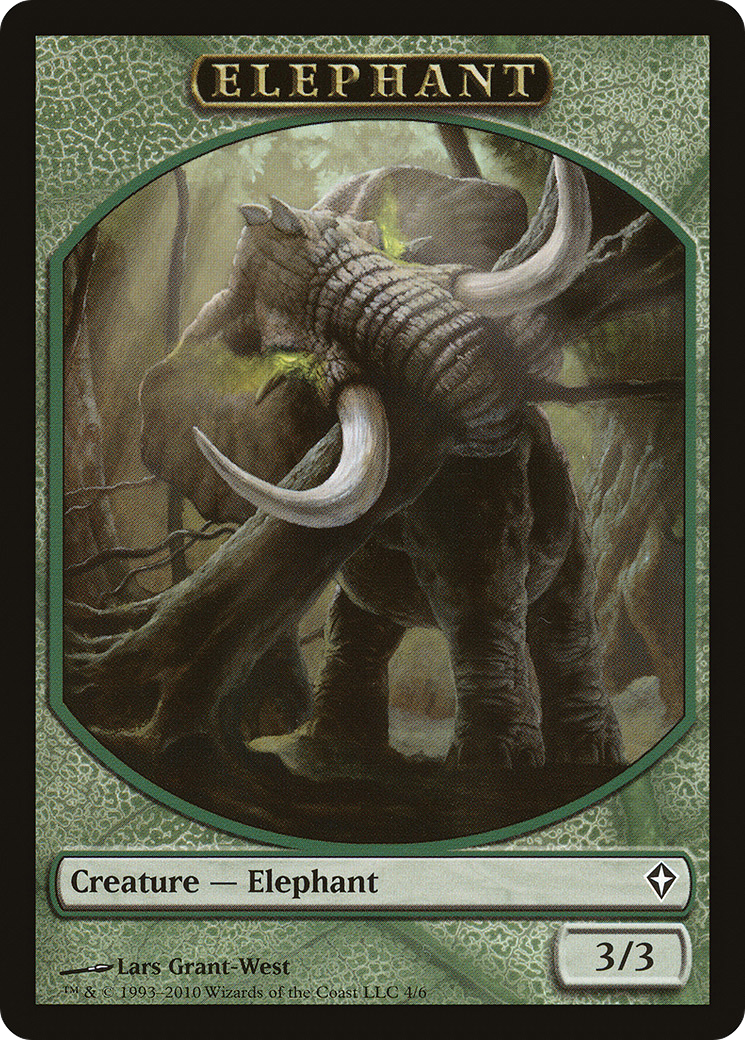Elephant (TWWK-004) - Worldwake Tokens - Premium MTG Single from Wizards of the Coast - Just $0.08! Shop now at Game Crave Tournament Store