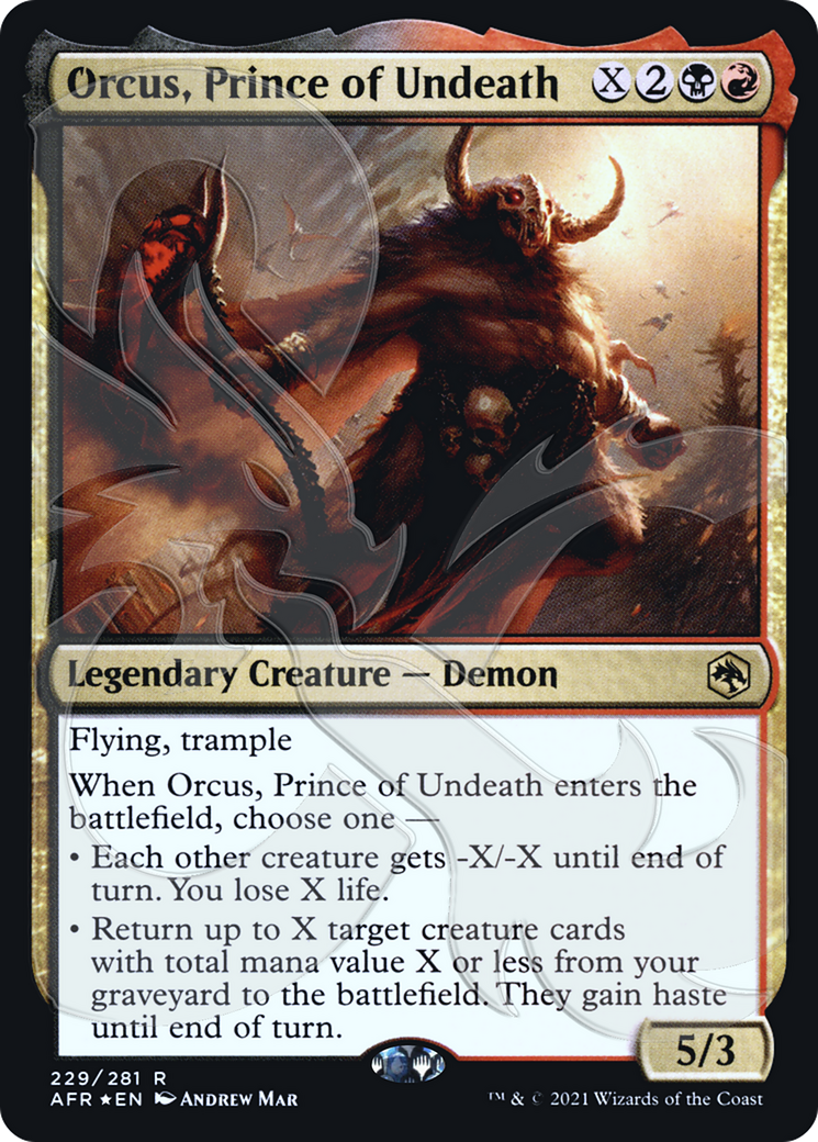 Orcus, Prince of Undeath (PAFR-229A) - Adventures in the Forgotten Realms Promos Foil - Premium MTG Single from Wizards of the Coast - Just $2.65! Shop now at Game Crave Tournament Store
