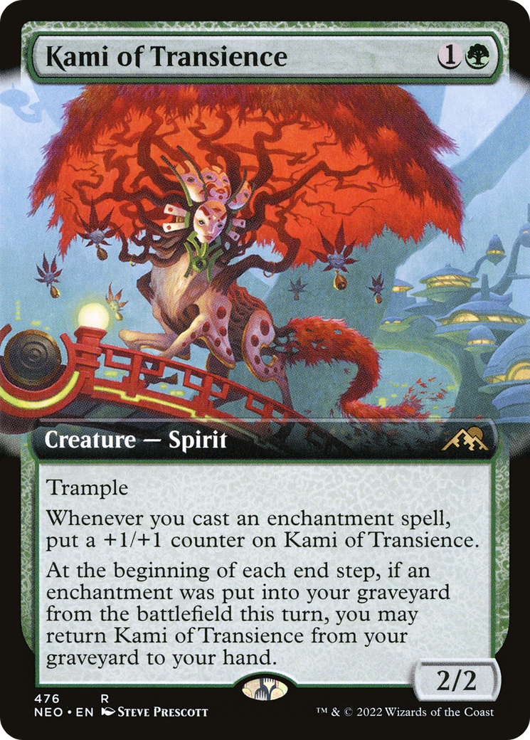 Kami of Transience (NEO-476) - Kamigawa: Neon Dynasty: (Extended Art) Foil - Premium MTG Single from Wizards of the Coast - Just $0.08! Shop now at Game Crave Tournament Store
