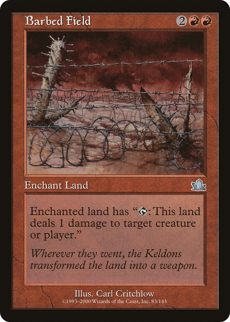 Barbed Field (PCY-083) - Prophecy - Premium MTG Single from Wizards of the Coast - Just $0.08! Shop now at Game Crave Tournament Store
