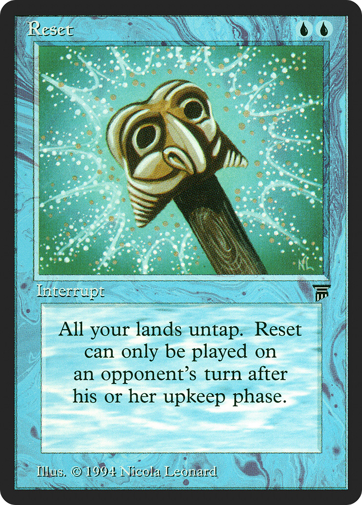 Reset (LEG-073) - Legends - Premium MTG Single from Wizards of the Coast - Just $21.74! Shop now at Game Crave Tournament Store