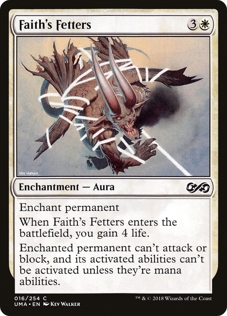Faith's Fetters (UMA-016) - Ultimate Masters Foil - Premium MTG Single from Wizards of the Coast - Just $0.08! Shop now at Game Crave Tournament Store