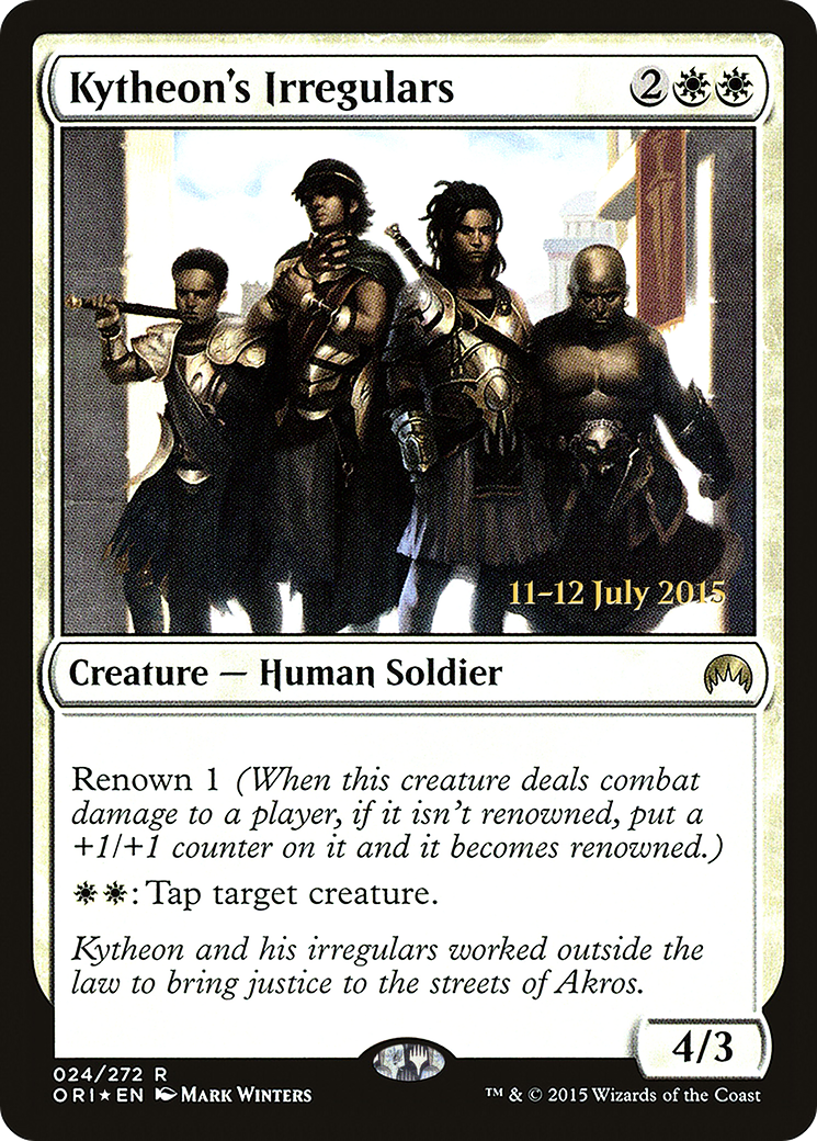 Kytheon's Irregulars (PORI-24S) - Magic Origins Promos Foil - Premium MTG Single from Wizards of the Coast - Just $0.08! Shop now at Game Crave Tournament Store
