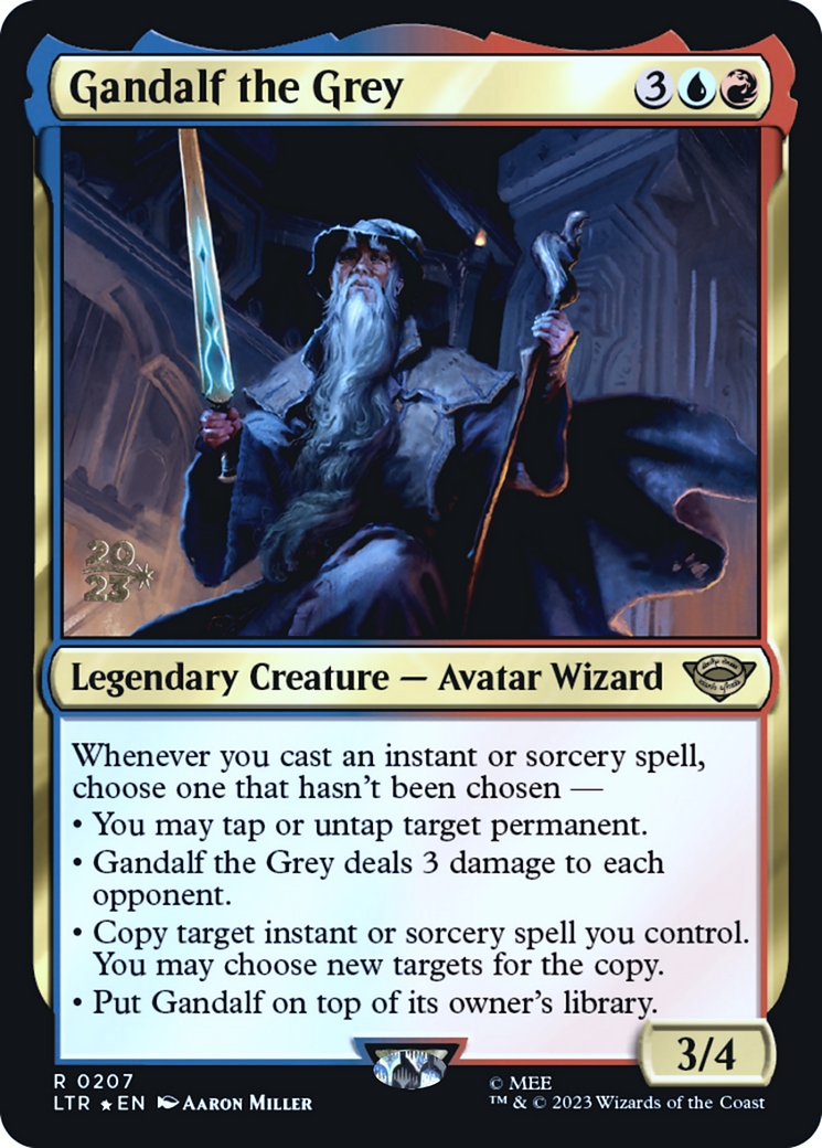 Gandalf the Grey (PLTR-207S) - Tales of Middle-earth Promos Foil - Premium MTG Single from Wizards of the Coast - Just $1.45! Shop now at Game Crave Tournament Store