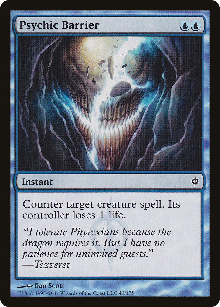 Psychic Barrier (NPH-043) - New Phyrexia - Premium MTG Single from Wizards of the Coast - Just $0.25! Shop now at Game Crave Tournament Store