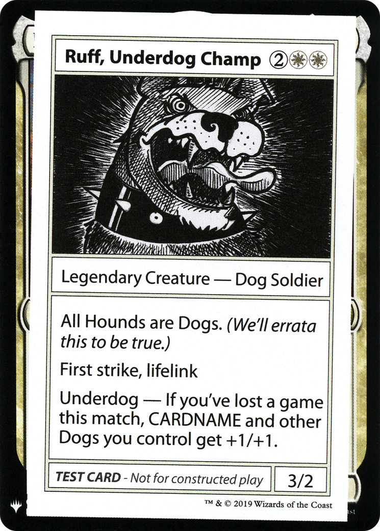 Ruff, Underdog Champ (CMB1-010) - Mystery Booster Playtest Cards 2019 - Premium MTG Single from Wizards of the Coast - Just $0.69! Shop now at Game Crave Tournament Store