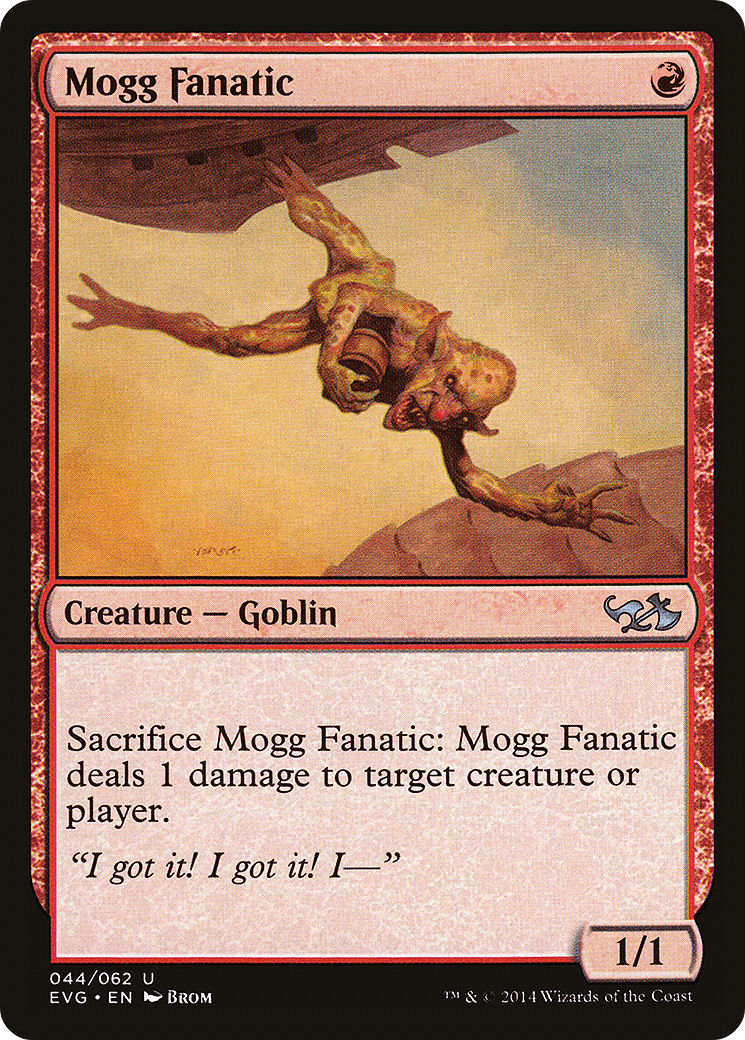Mogg Fanatic (EVG-044) - Duel Decks Anthology: Elves vs. Goblins - Premium MTG Single from Wizards of the Coast - Just $0.08! Shop now at Game Crave Tournament Store