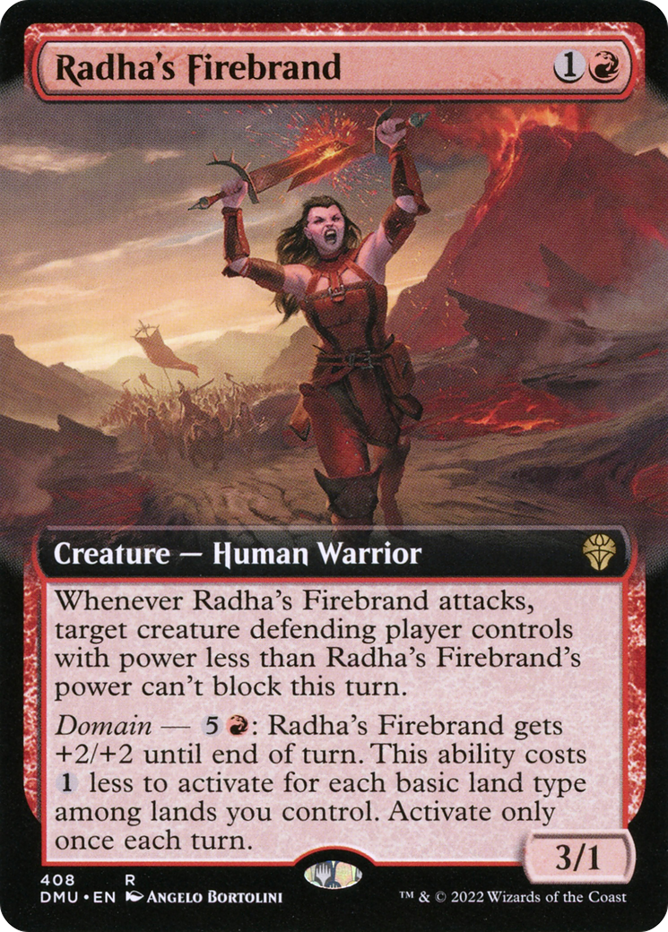 Radha's Firebrand (DMU-408) - Dominaria United: (Extended Art) Foil - Premium MTG Single from Wizards of the Coast - Just $0.08! Shop now at Game Crave Tournament Store