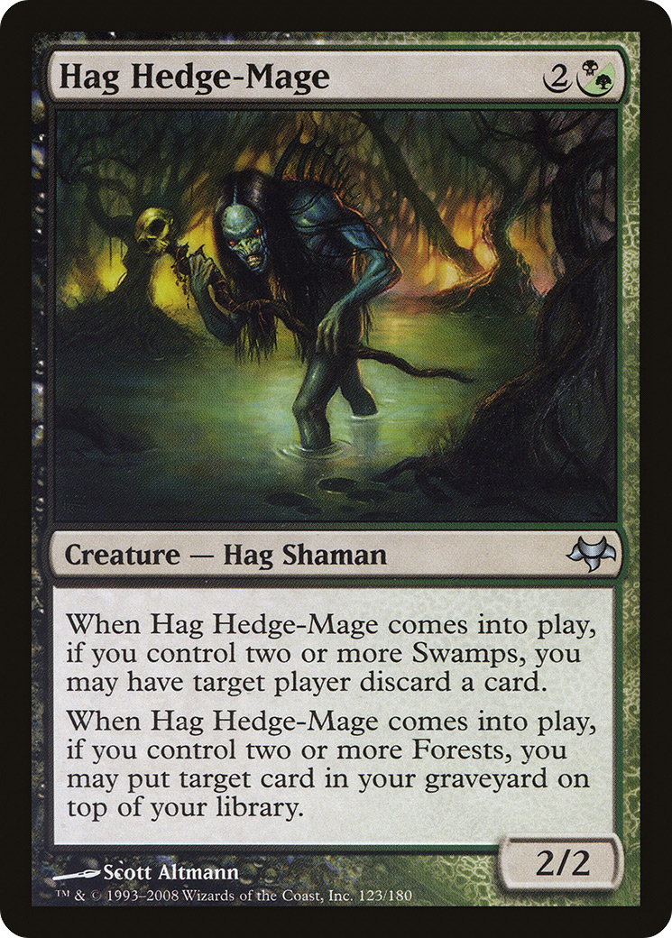 Hag Hedge-Mage (EVE-123) - Eventide Foil - Premium MTG Single from Wizards of the Coast - Just $0.26! Shop now at Game Crave Tournament Store