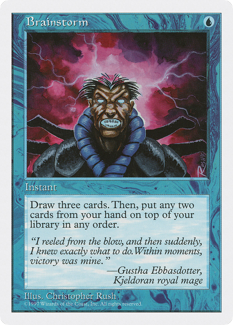 Brainstorm (5ED-076) - Fifth Edition - Premium MTG Single from Wizards of the Coast - Just $0.35! Shop now at Game Crave Tournament Store
