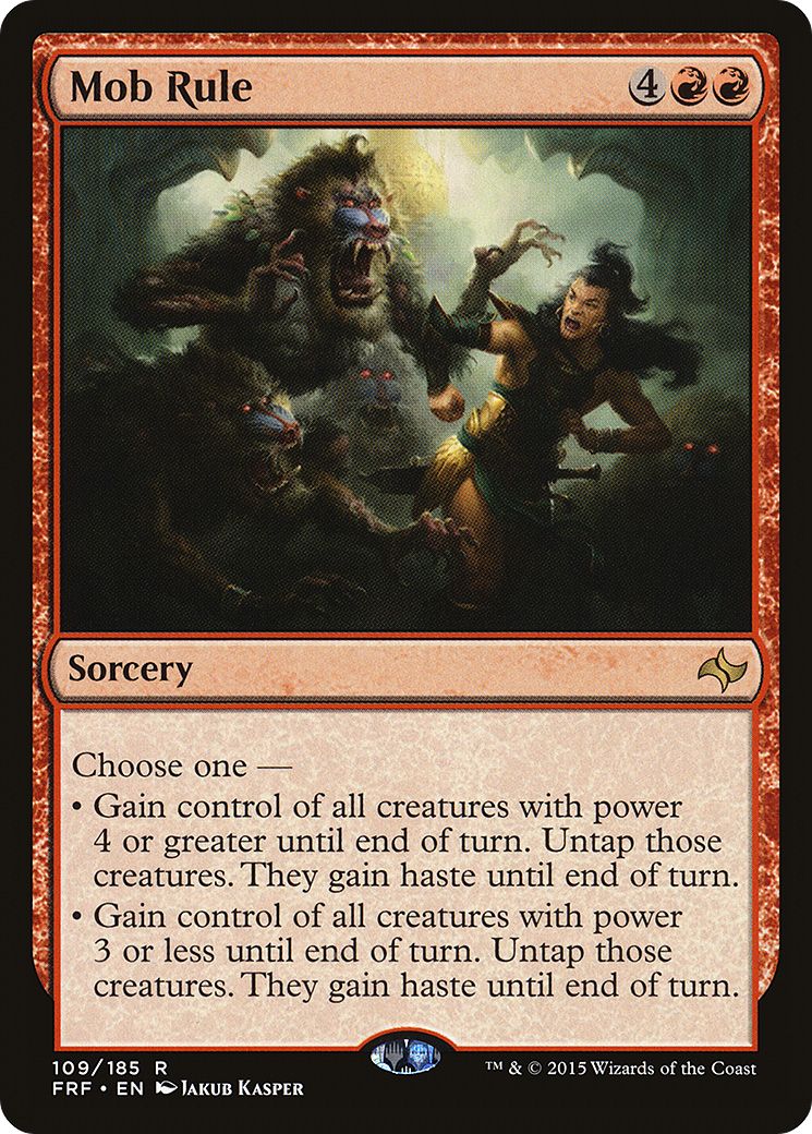 Mob Rule (FRF-109) - Fate Reforged - Premium MTG Single from Wizards of the Coast - Just $0.74! Shop now at Game Crave Tournament Store