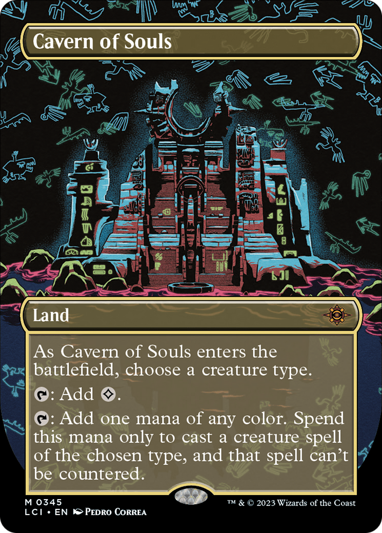 Cavern of Souls (LCI-345) - The Lost Caverns of Ixalan (Borderless) Foil - Premium MTG Single from Wizards of the Coast - Just $10.39! Shop now at Game Crave Tournament Store