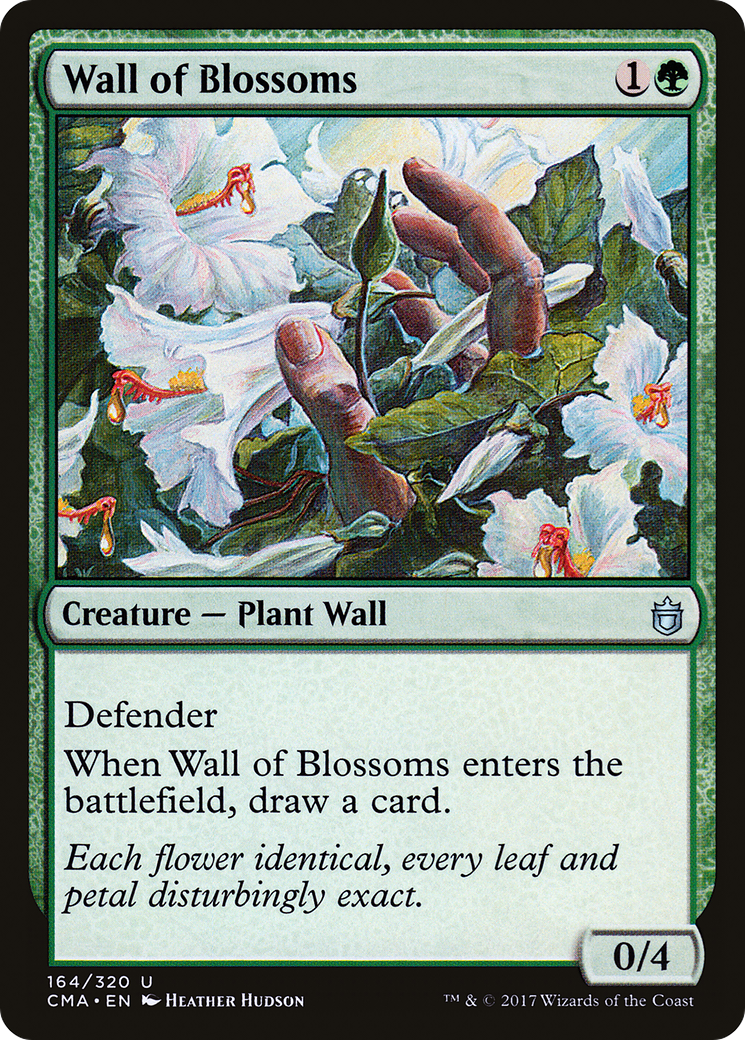 Wall of Blossoms (CMA-164) - Commander Anthology - Premium MTG Single from Wizards of the Coast - Just $0.25! Shop now at Game Crave Tournament Store