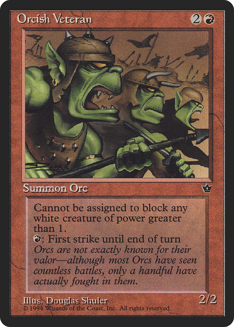 Orcish Veteran (FEM-62A) - Fallen Empires - Premium MTG Single from Wizards of the Coast - Just $0.08! Shop now at Game Crave Tournament Store
