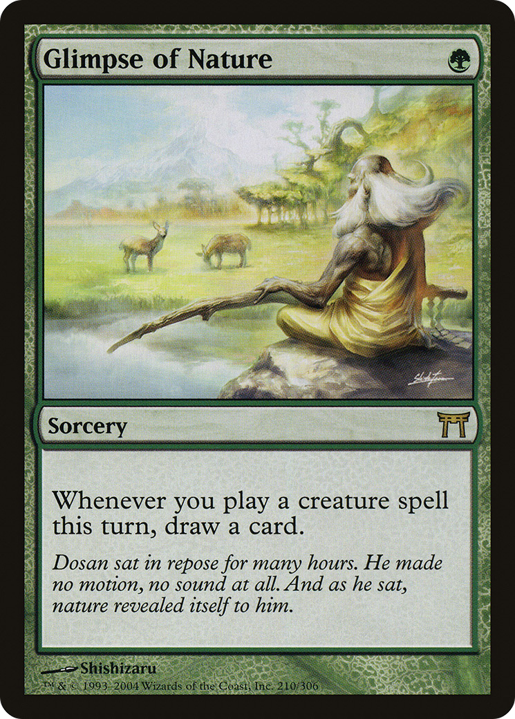 Glimpse of Nature (CHK-210) - Champions of Kamigawa - Premium MTG Single from Wizards of the Coast - Just $9.33! Shop now at Game Crave Tournament Store