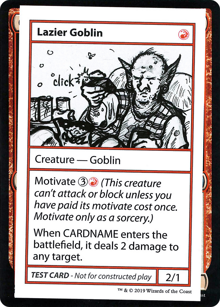 Lazier Goblin (CMB2-056) - Mystery Booster Playtest Cards 2021 - Premium MTG Single from Wizards of the Coast - Just $0.08! Shop now at Game Crave Tournament Store