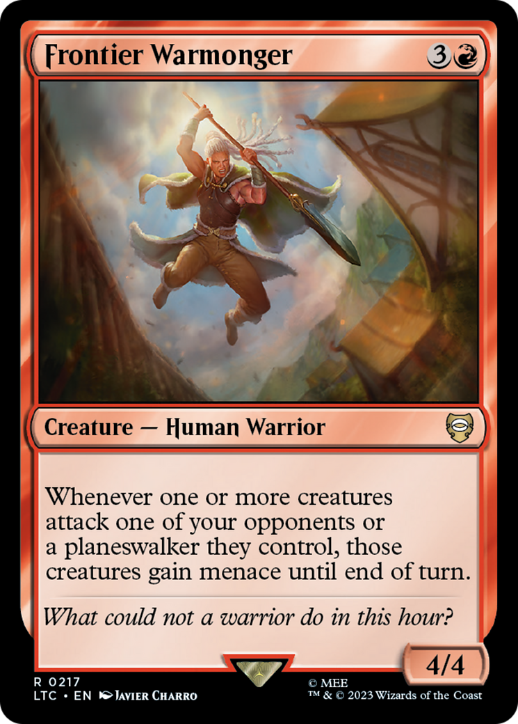 Frontier Warmonger (LTC-217) - Tales of Middle-earth Commander - Premium MTG Single from Wizards of the Coast - Just $0.25! Shop now at Game Crave Tournament Store